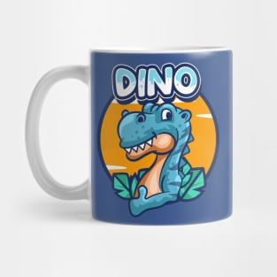 Cute Blue Dino Mug